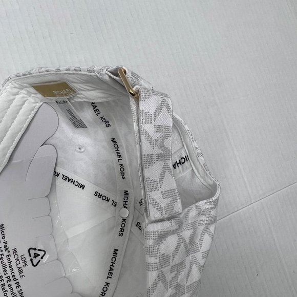 MICHAEL KORS Monogram MK Logo Baseball Cap Hat 538801C White NWOT - Picture 9 of 9